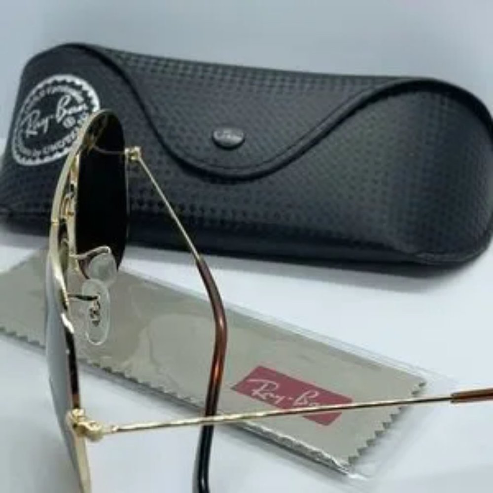 New Rayban Aviator Polarized 3025 Black/Bro… - Picture 5 of 9